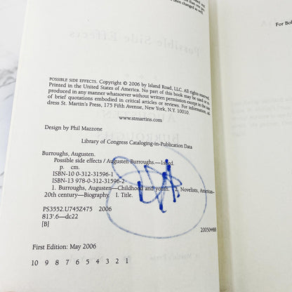 Possible Side Effects by Augusten Burroughs SIGNED! [FIRST EDITION] 2006 • St. Martin's Press