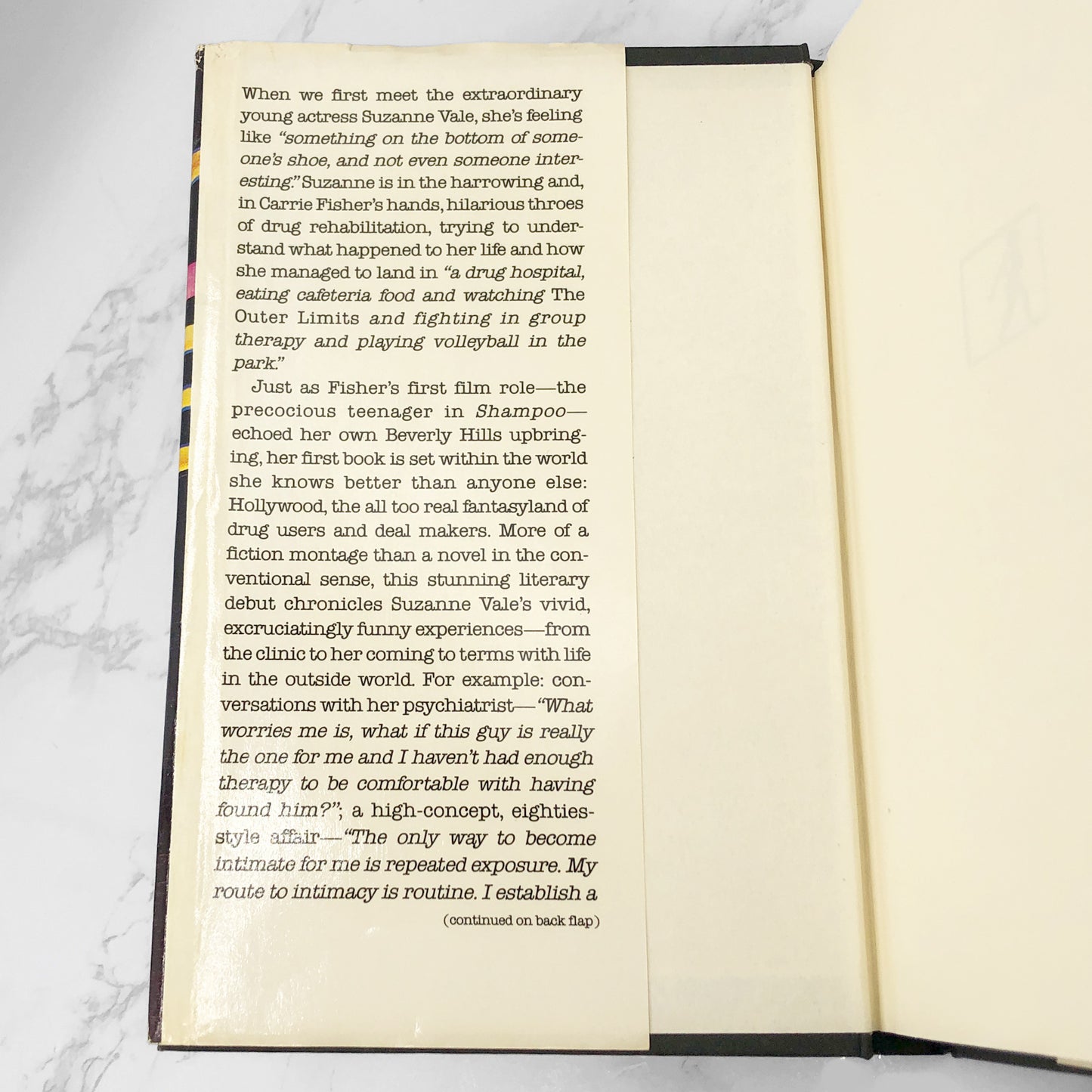 Postcards from the Edge by Carrie Fisher [1987 HARDCOVER] BCE • Simon & Schuster