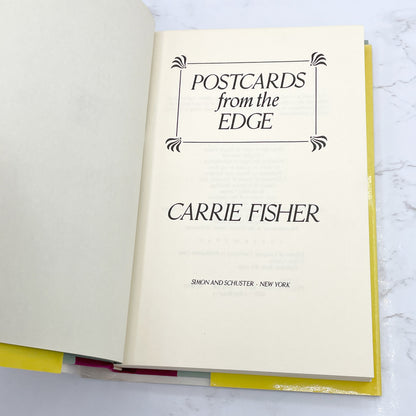 Postcards from the Edge by Carrie Fisher [FIRST EDITION • FIRST PRINTING] 1987 • Simon & Schuster