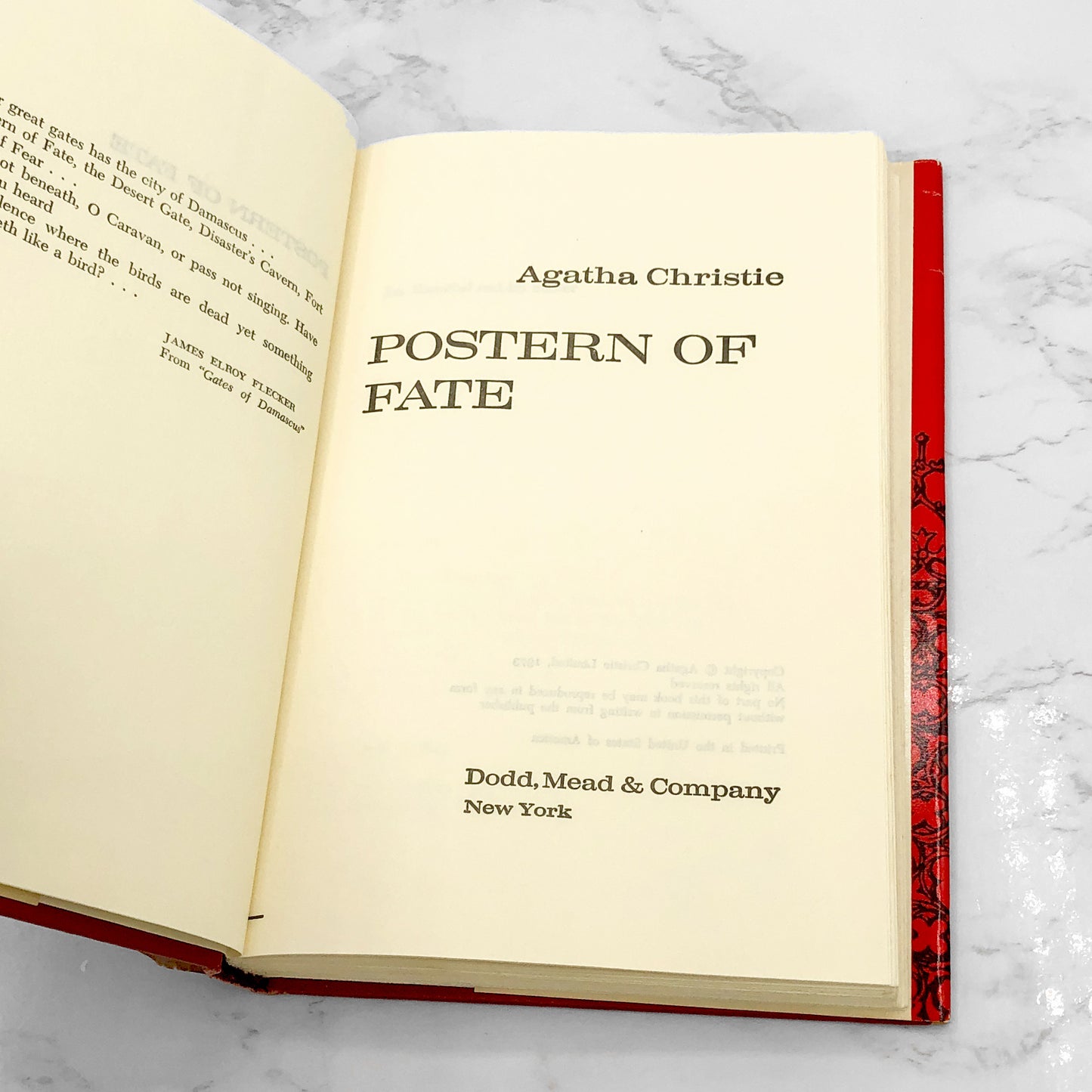 Postern of Fate by Agatha Christie [FIRST BOOK CLUB EDITION] 1973 • Dodd Mead