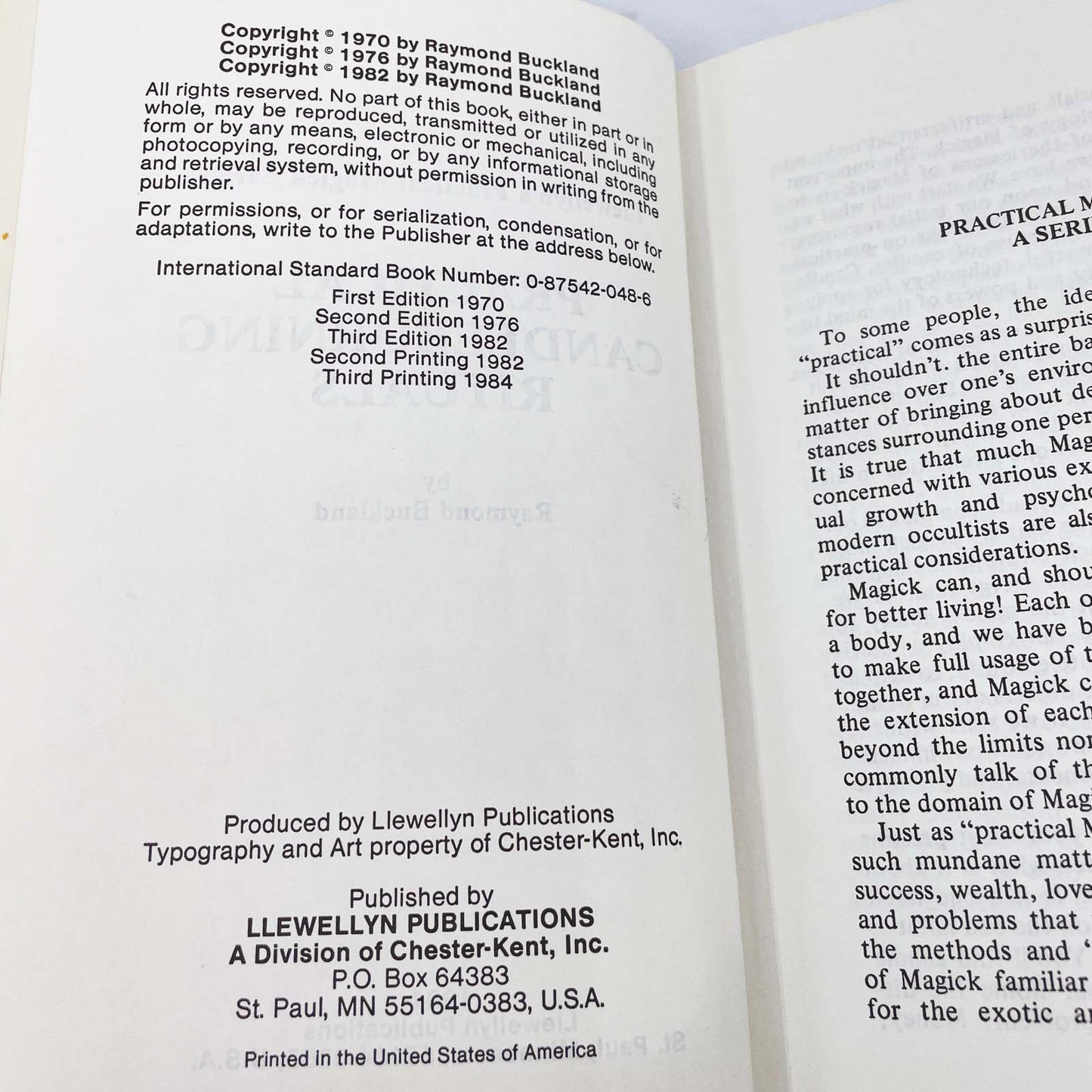 Practical Candleburning Rituals: Spells & Rituals for Every Purpose by Raymond Buckland [THIRD EDITION PAPERBACK] 1984 • Llewellyn