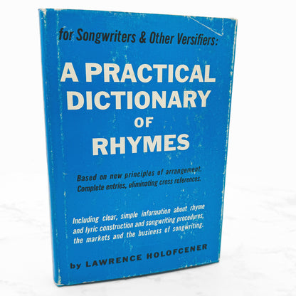 A Practical Dictionary of Rhymes by Lawrence Holofcener [1960 HARDCOVER] • Gramercy