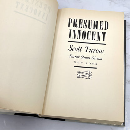 Presumed Innocent by Scott Turow [FIRST EDITION] 1987 • FSG