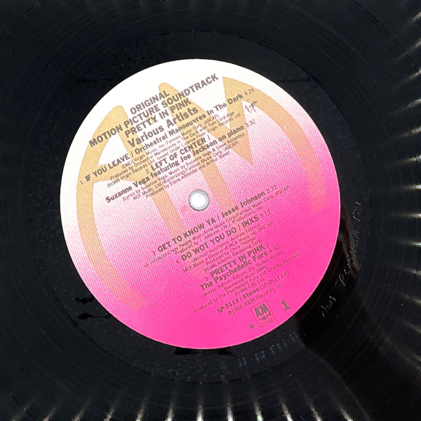 Pretty in Pink – Original Motion Picture Soundtrack [VINYL LP] 1986 • First Pressing! • A&M