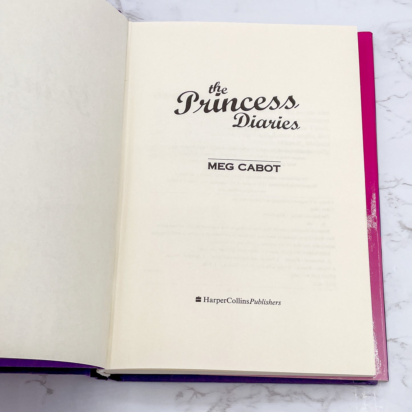 The Princess Diaries by Meg Cabot [FIRST EDITION] 2000 • HarperCollins
