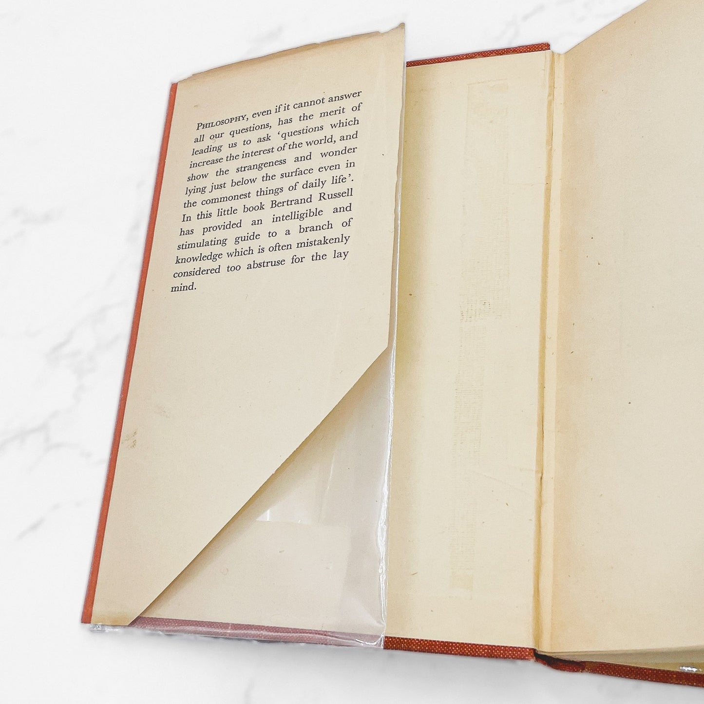 The Problems of Philosophy by Bertrand Russell [U.K. FIRST EDITION] 1948 • 20th Printing • Oxford