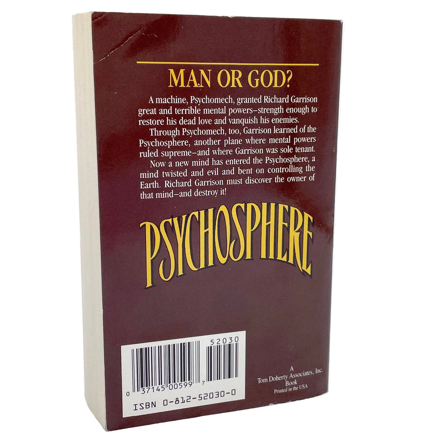 Psychosphere by Brian Lumley [PAPERBACK RE-ISSUE] 1992 • TOR Horror