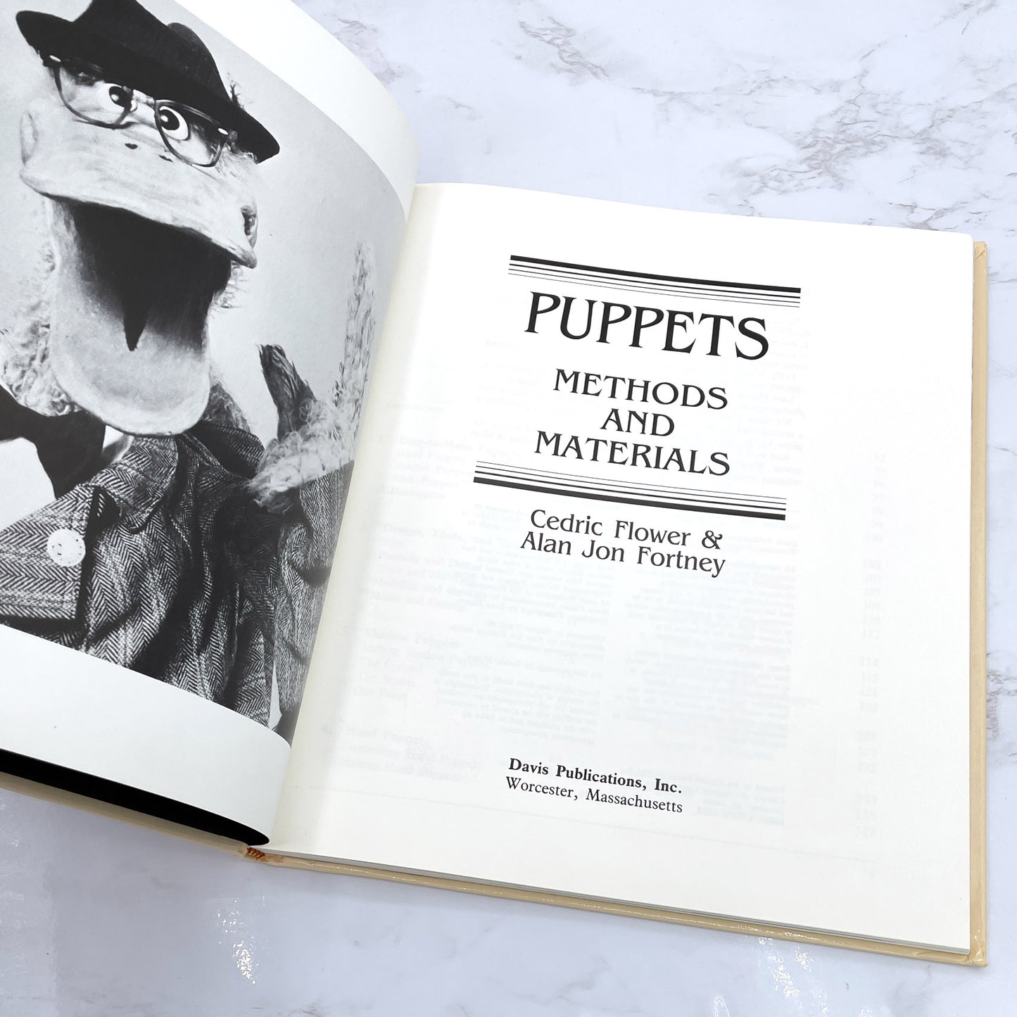 Puppets: Methods & Materials by Cedric Flower & Alan Fortney [FIRST EDITION] 1983 • Davis