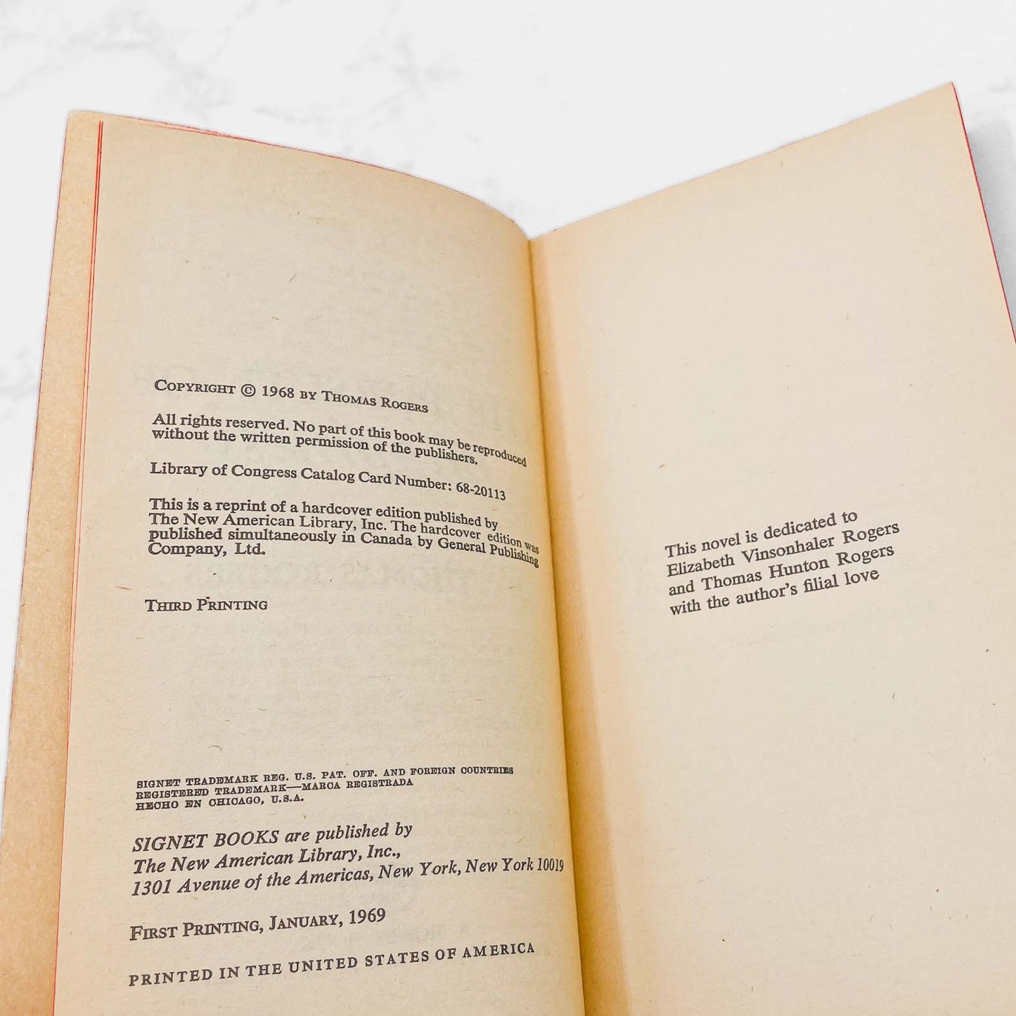 The Pursuit of Happiness by Thomas Rogers [FIRST PAPERBACK EDITION] 1969 • Signet