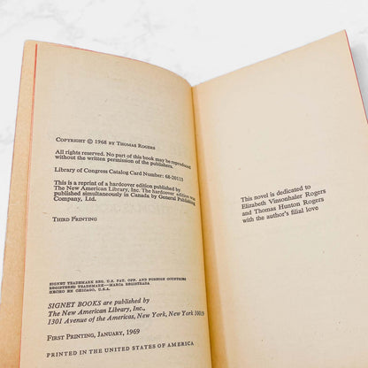 The Pursuit of Happiness by Thomas Rogers [FIRST PAPERBACK EDITION] 1969 • Signet
