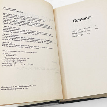 The Quest for Karla (#1-3) by John le Carré [FIRST EDITION• FIRST PRINTING] 1982 • Knopf