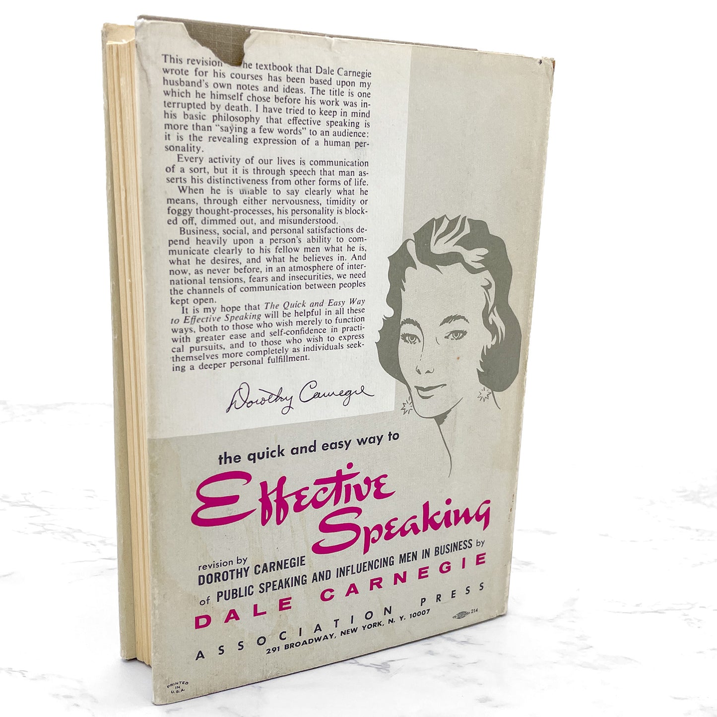 The Quick and Easy Way to Effective Speaking by Dale Carnegie [FIRST EDITION] 1964 • 4th Printing • The Association Press