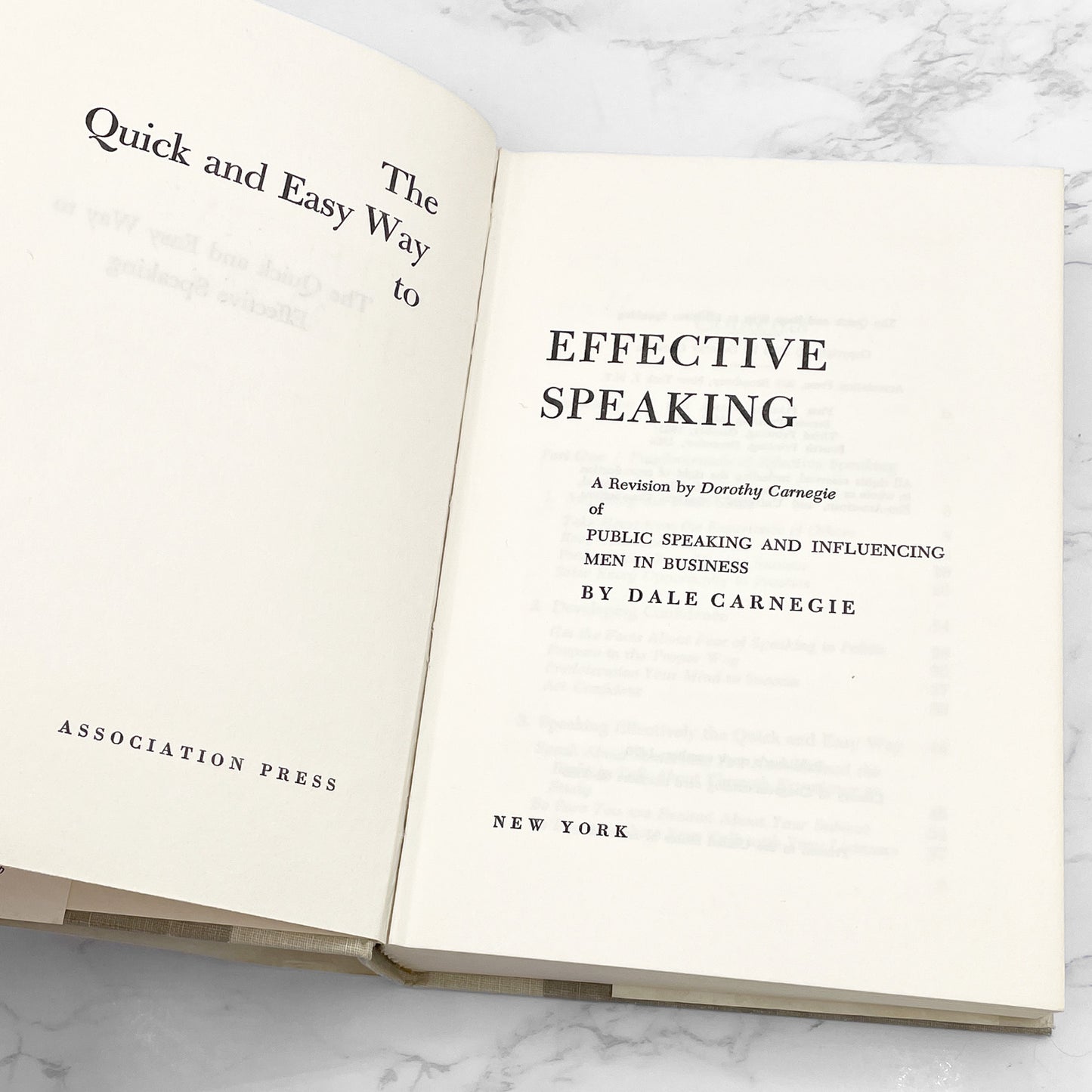 The Quick and Easy Way to Effective Speaking by Dale Carnegie [FIRST EDITION] 1964 • 4th Printing • The Association Press