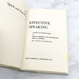 The Quick and Easy Way to Effective Speaking by Dale Carnegie [1985 HARDCOVER] • Dale Carnegie & Associates