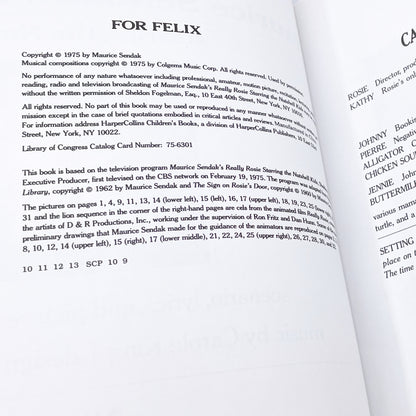 Maurice Sendak's Really Rosie Starring the Nutshell Kids by Maurice Sendak & Carole King [TRADE PAPERBACK] 1986 • HarperCollins