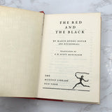 The Red and the Black by Stendhal [1953 HARDCOVER] • The Modern Library #157 *See Condition