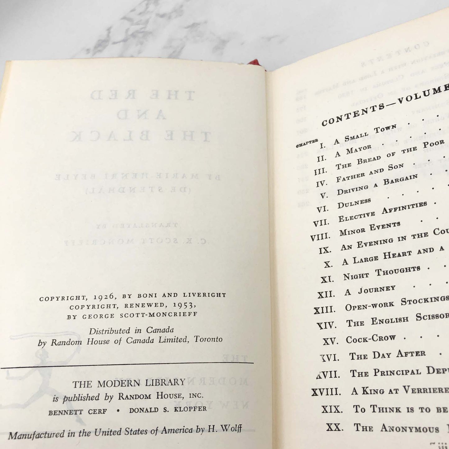 The Red and the Black by Stendhal [1953 HARDCOVER] • The Modern Library #157 *See Condition