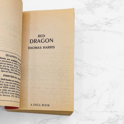 Red Dragon by Thomas Harris [1990 PAPERBACK] Dell • Hannibal #1