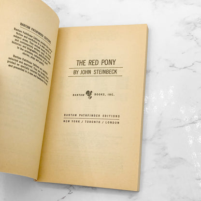 The Red Pony by John Steinbeck [1966 PAPERBACK] • Bantam
