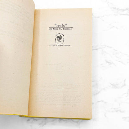 'Reds' by Jack W. Thomas [FIRST EDITION PAPERBACK] 1970 • 6th Printing • Bantam