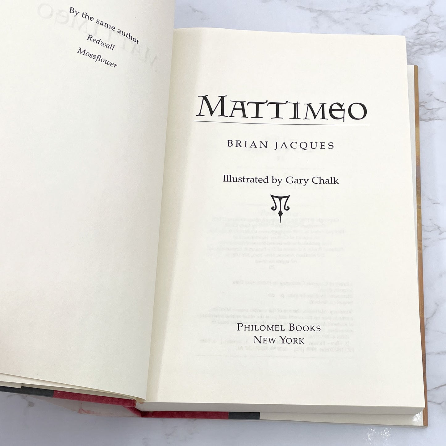 Mattimeo by Brian Jacques [U.S. FIRST EDITION] 1990 ❧ Philomel ❧ Redwall #3
