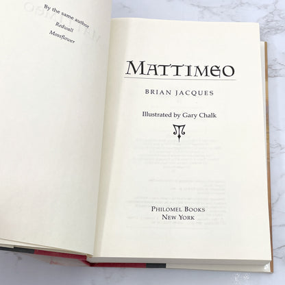 Mattimeo by Brian Jacques [U.S. FIRST EDITION] 1990 ❧ Philomel ❧ Redwall #3