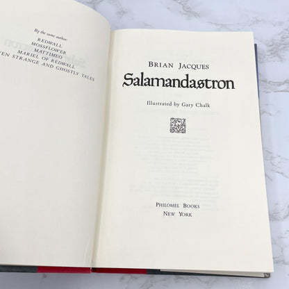 Salamandastron by Brian Jacques [FIRST EDITION] 1993 ❧ Philomel Books ❧ Redwall #5