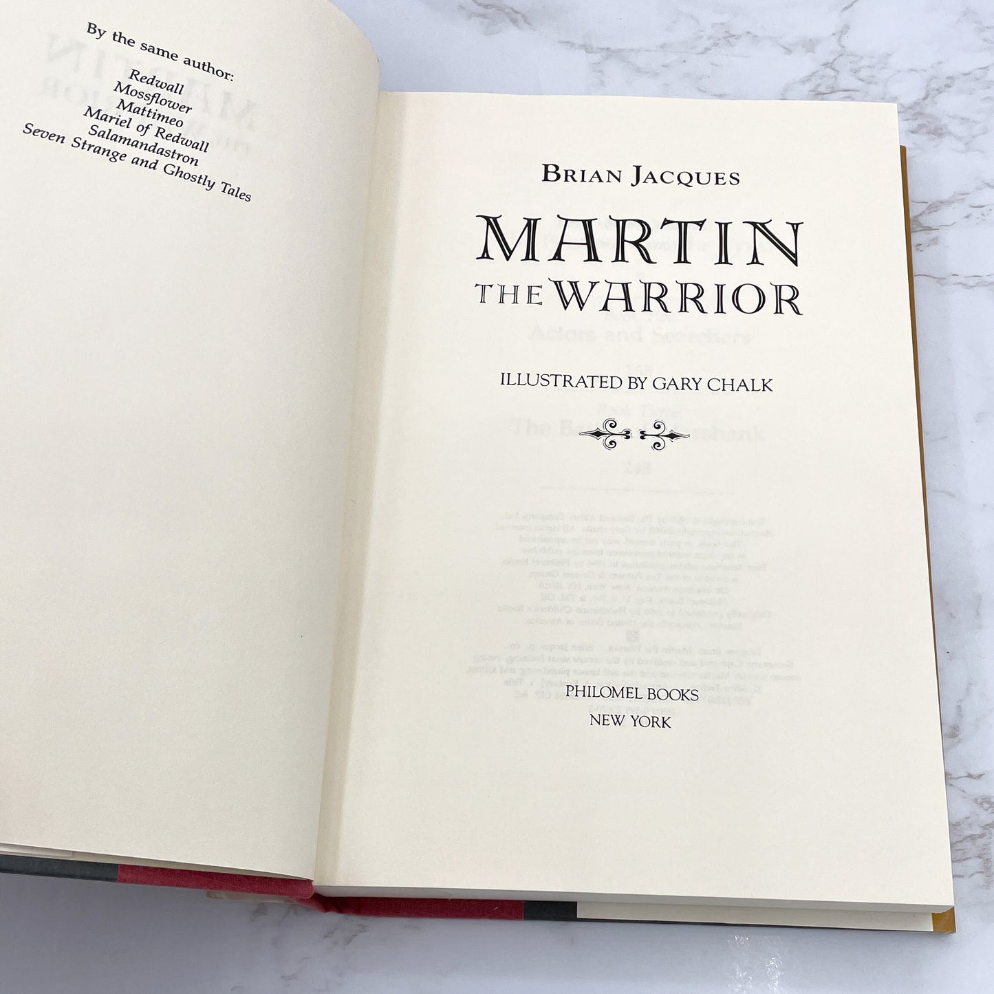 Martin The Warrior by Brian Jacques [FIRST EDITION] 1994 ❧ Philomel Books ❧ Redwall #6