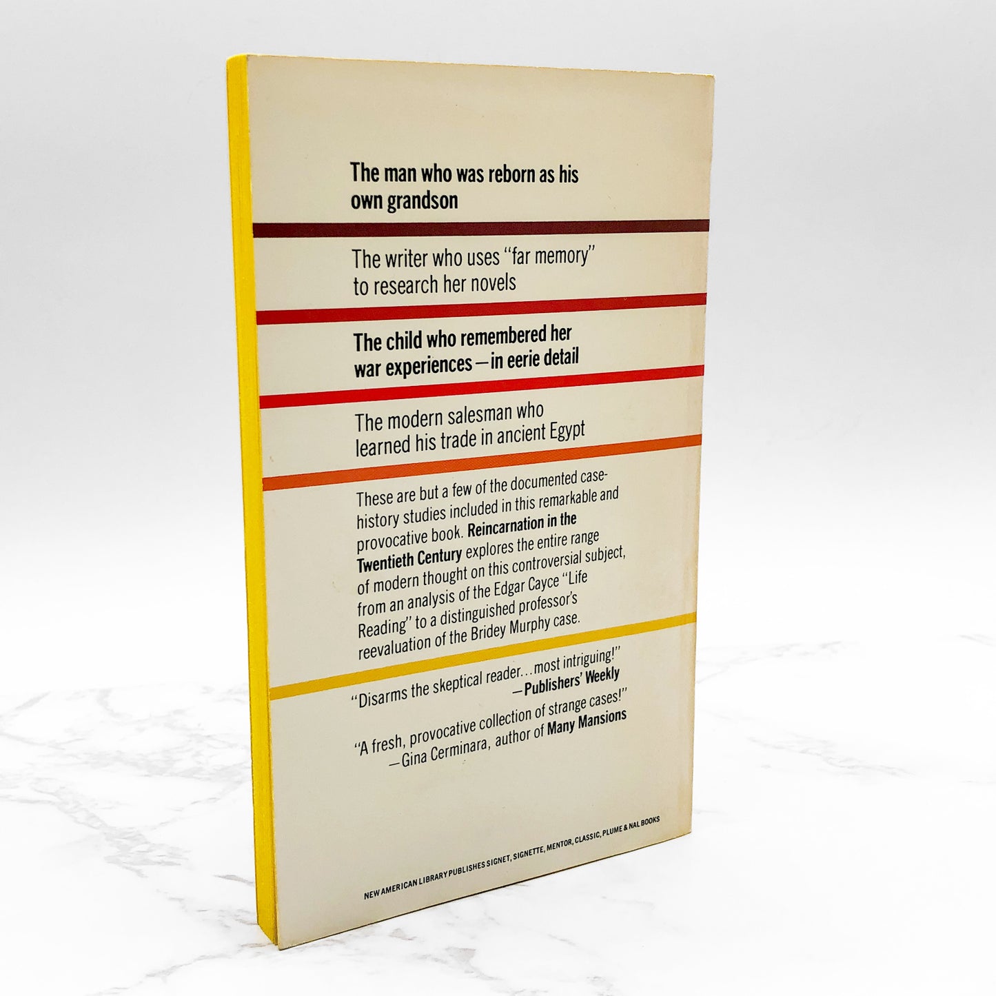 Reincarnation in the Twentieth Century edited by Martin Ebon [1970 PAPERBACK] • Signet