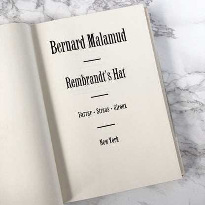 Rembrandt's Hat by Bernard Malamud [FIRST EDITION • FIRST PRINTING] 1973  • FSG