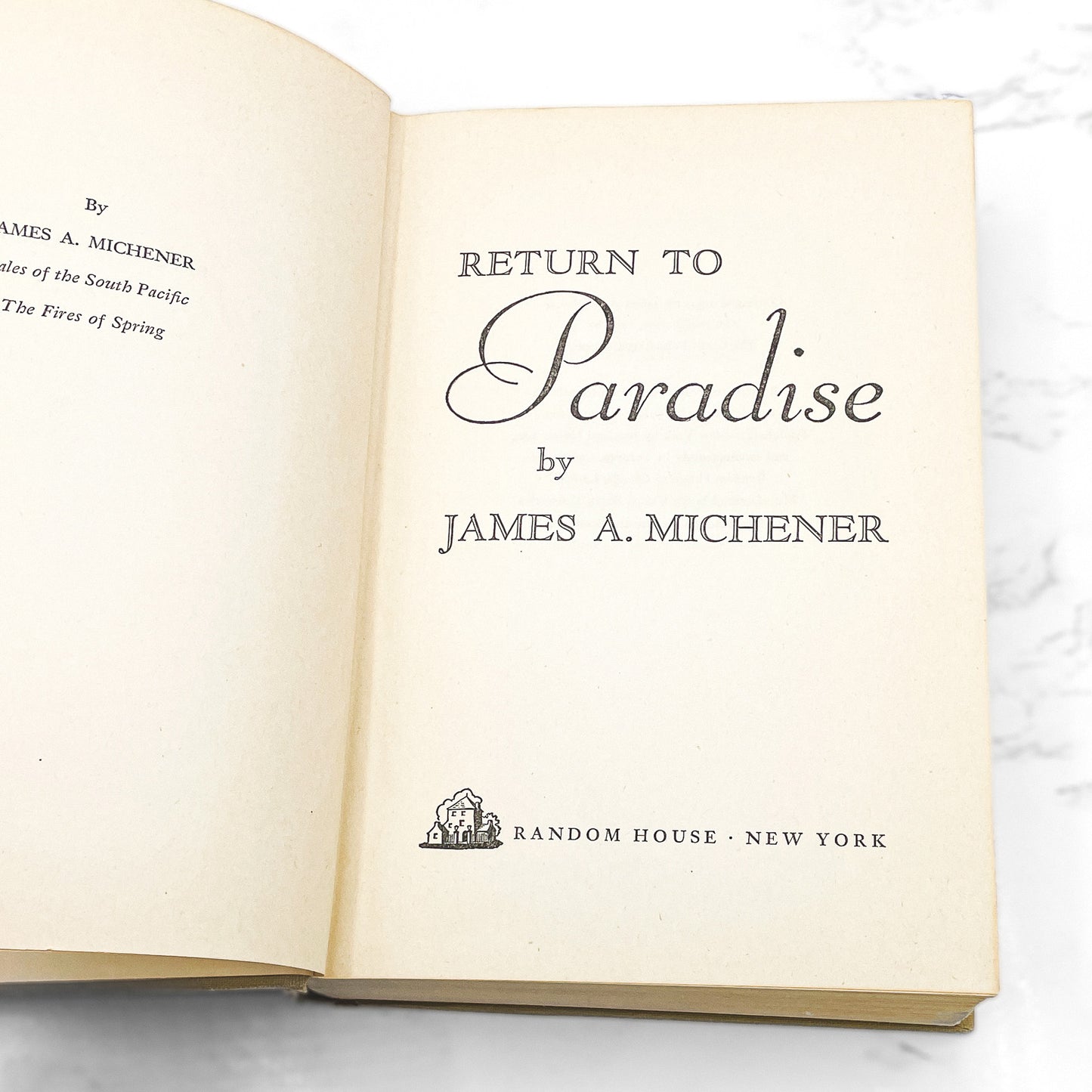 Return to Paradise by James A. Michener [FIRST EDITION • FIRST PRINTING] 1951 • Random House *condition