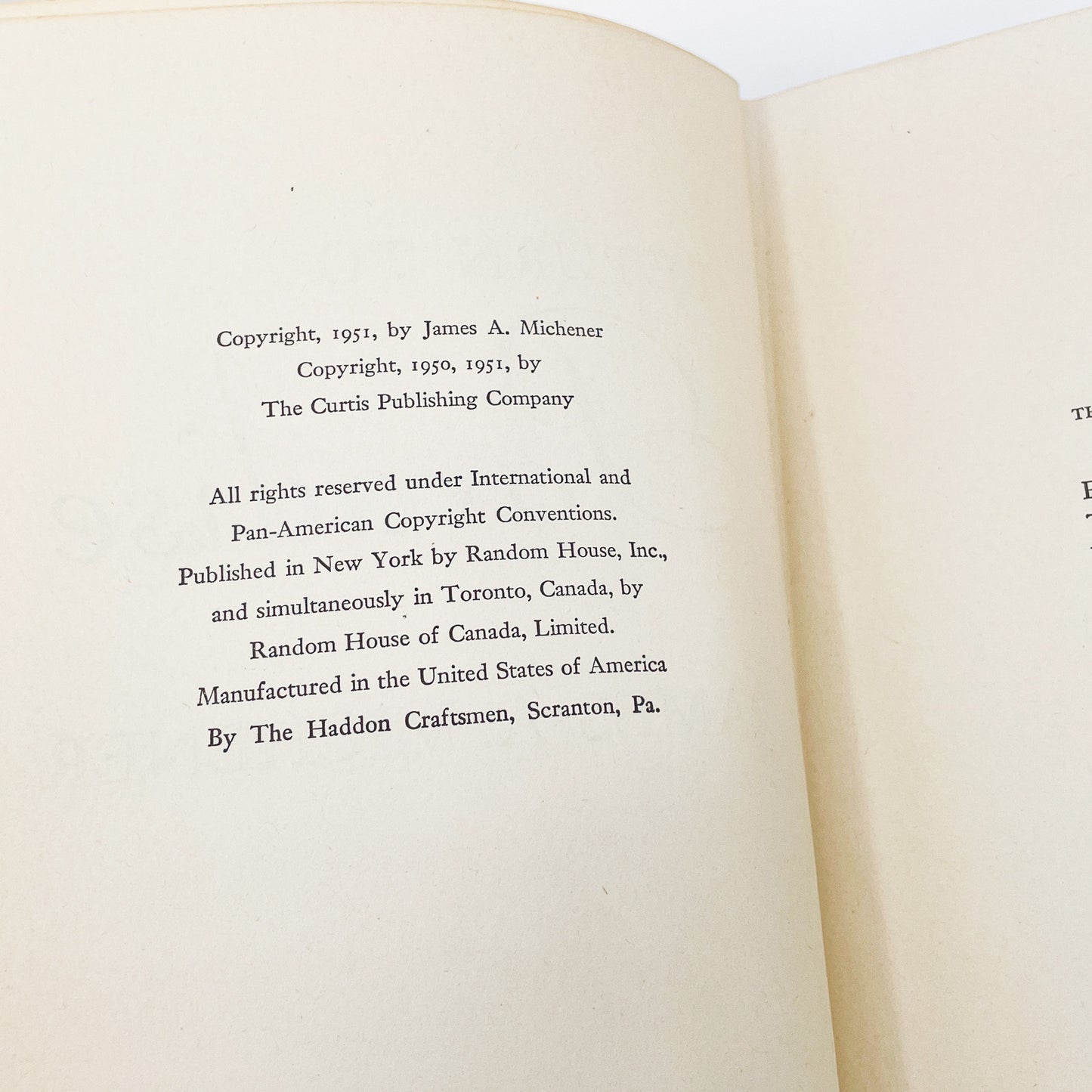 Return to Paradise by James A. Michener [FIRST EDITION • FIRST PRINTING] 1951 • Random House *condition