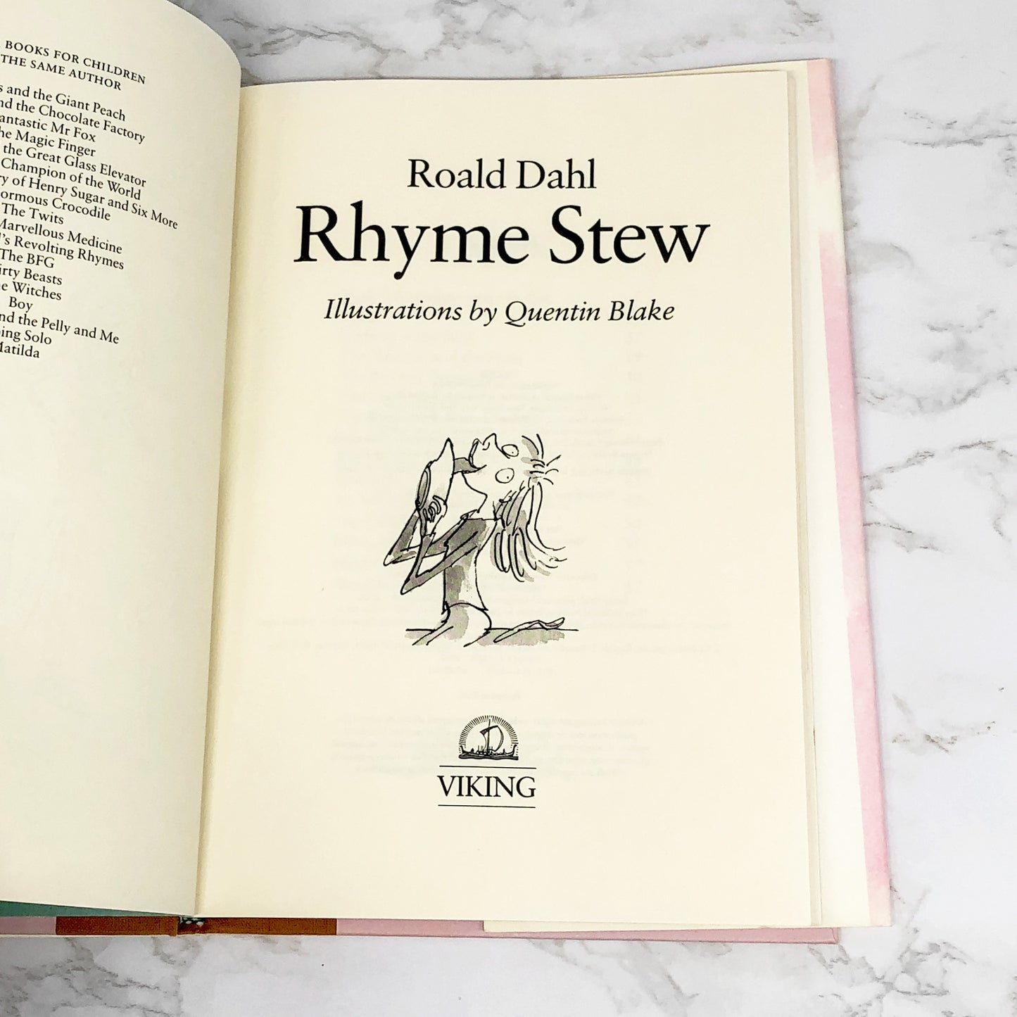Rhyme Stew by Roald Dahl [U.S. FIRST EDITION • FIRST PRINTING] 1990 • Viking