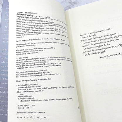 Rilke's Book of Hours: Love Poems to God by Rainer Maria Rilke [REVISED TRADE PAPERBACK] 2005 • Riverhead Books