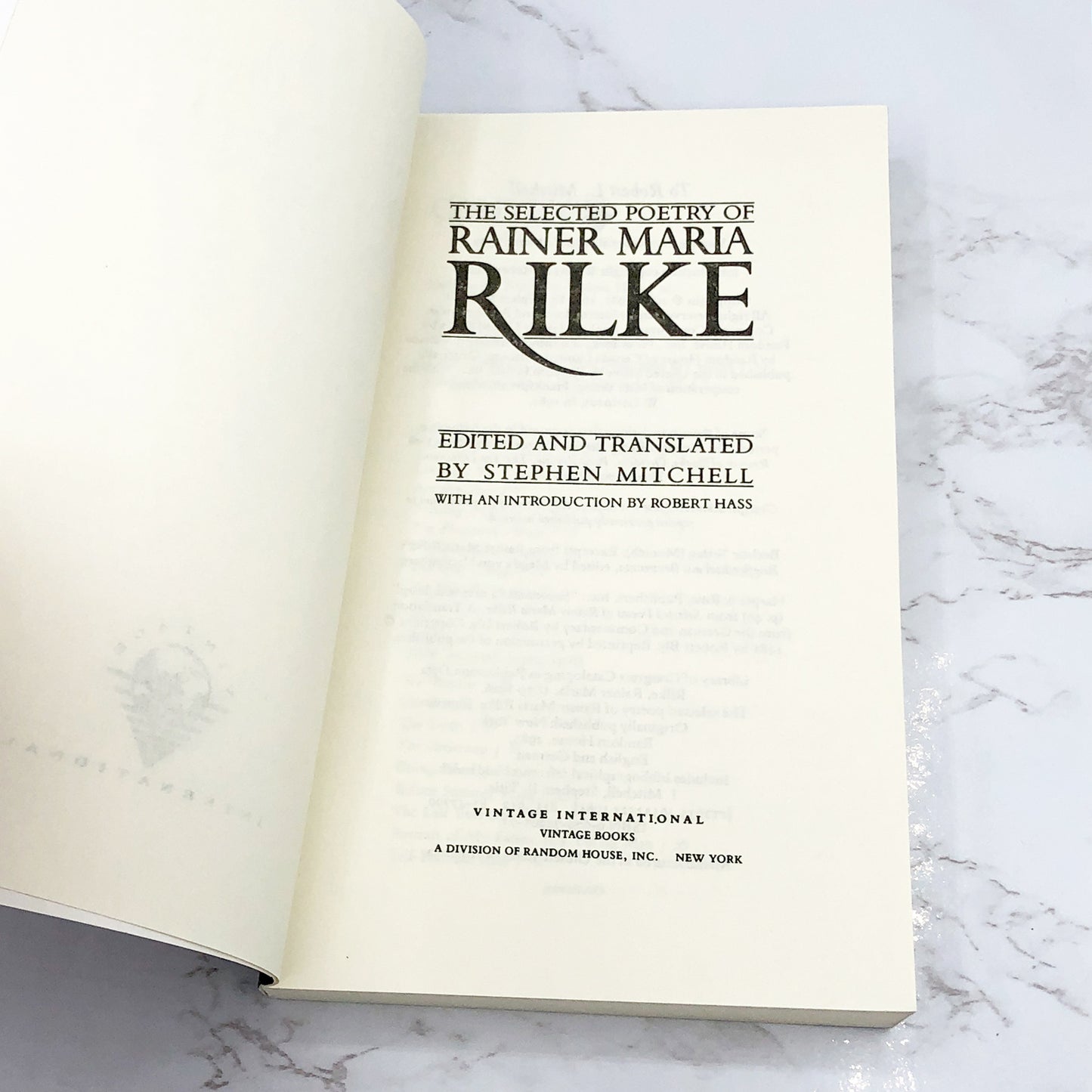 The Selected Poetry of Rainer Maria Rilke [TRADE PAPERBACK] 1989 • Vintage International