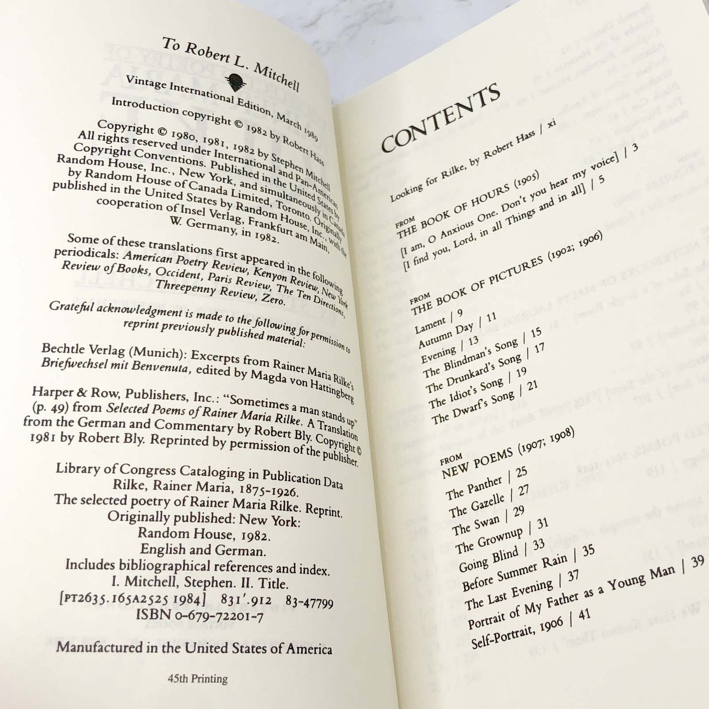 The Selected Poetry of Rainer Maria Rilke [TRADE PAPERBACK] 1989 • Vintage International