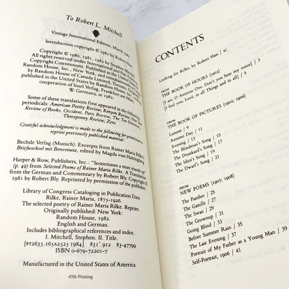 The Selected Poetry of Rainer Maria Rilke [TRADE PAPERBACK] 1989 • Vintage International