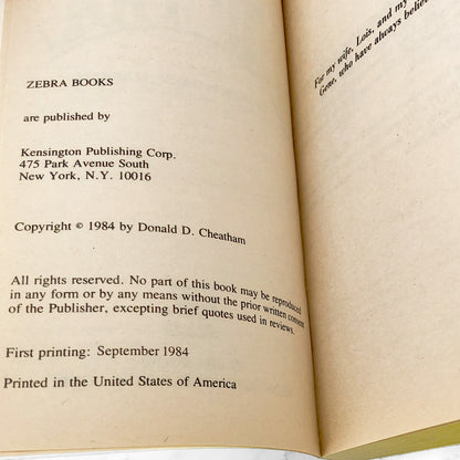 Rip Tide by Donald D. Cheatham [FIRST EDITION • FIRST PRINTING] 1984 • Zebra Horror • Mega Rare