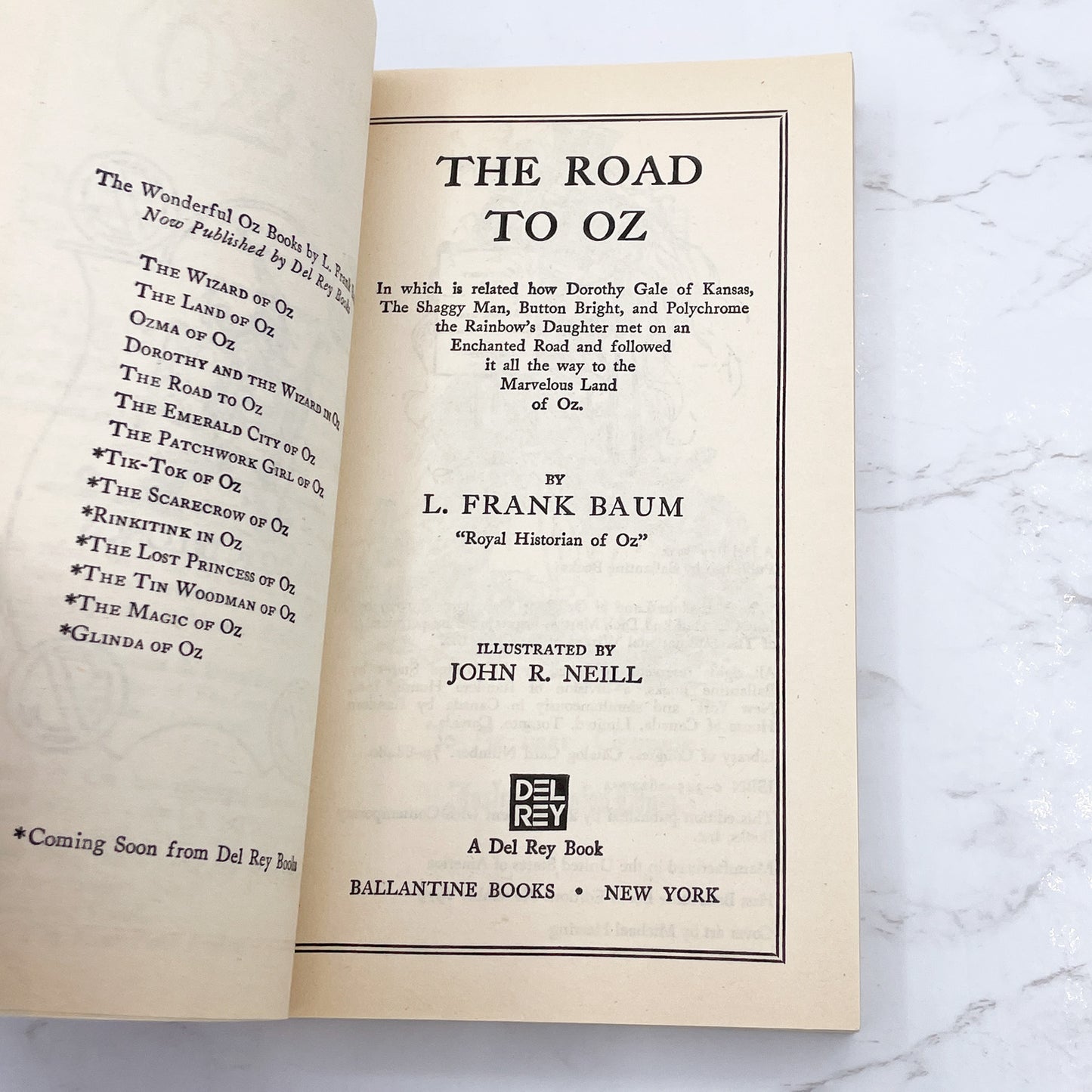 The Road to Oz by L. Frank Baum [1979 PAPERBACK] • 1st Del-Rey Printing! • Oz #5