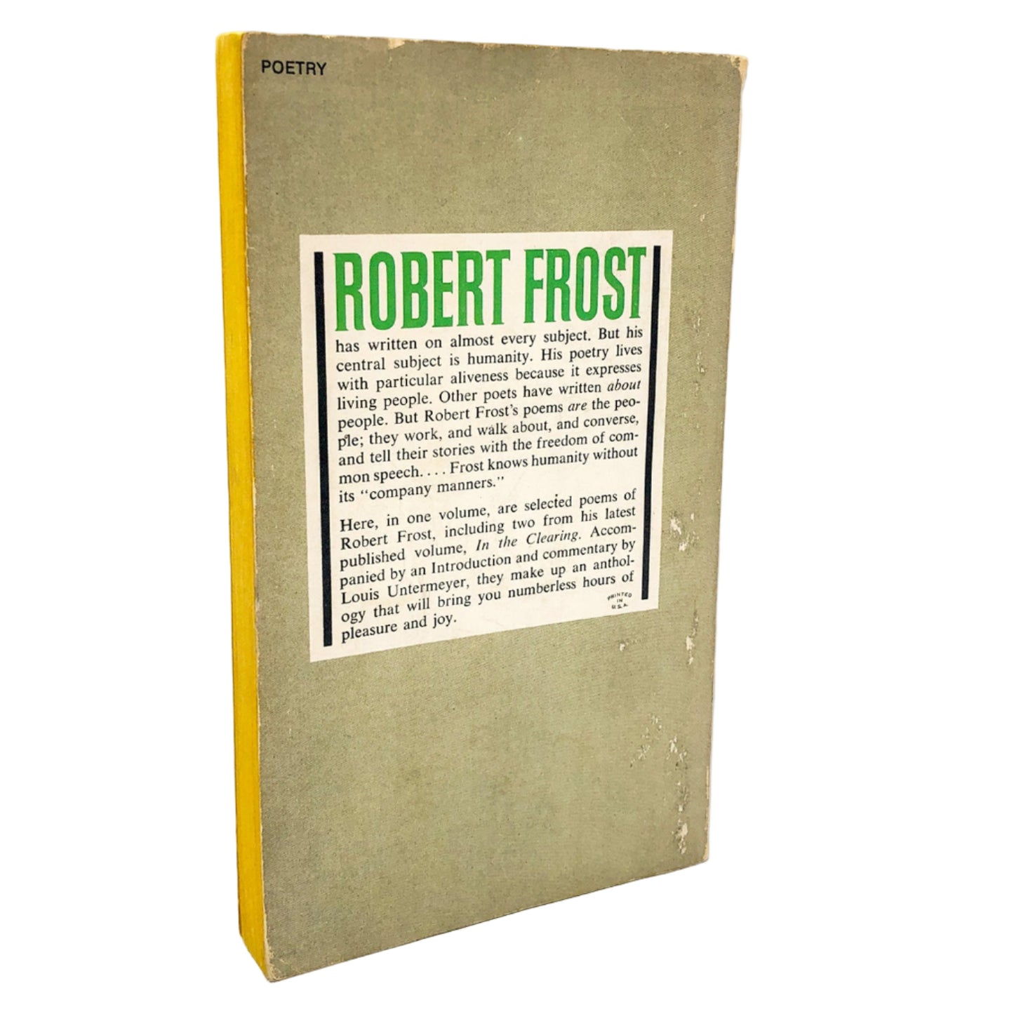 Robert Frost's Poems [1969 PAPERBACK] • Washington Square Press