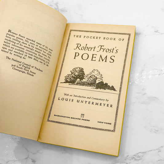 Robert Frost's Poems [1969 PAPERBACK] • Washington Square Press