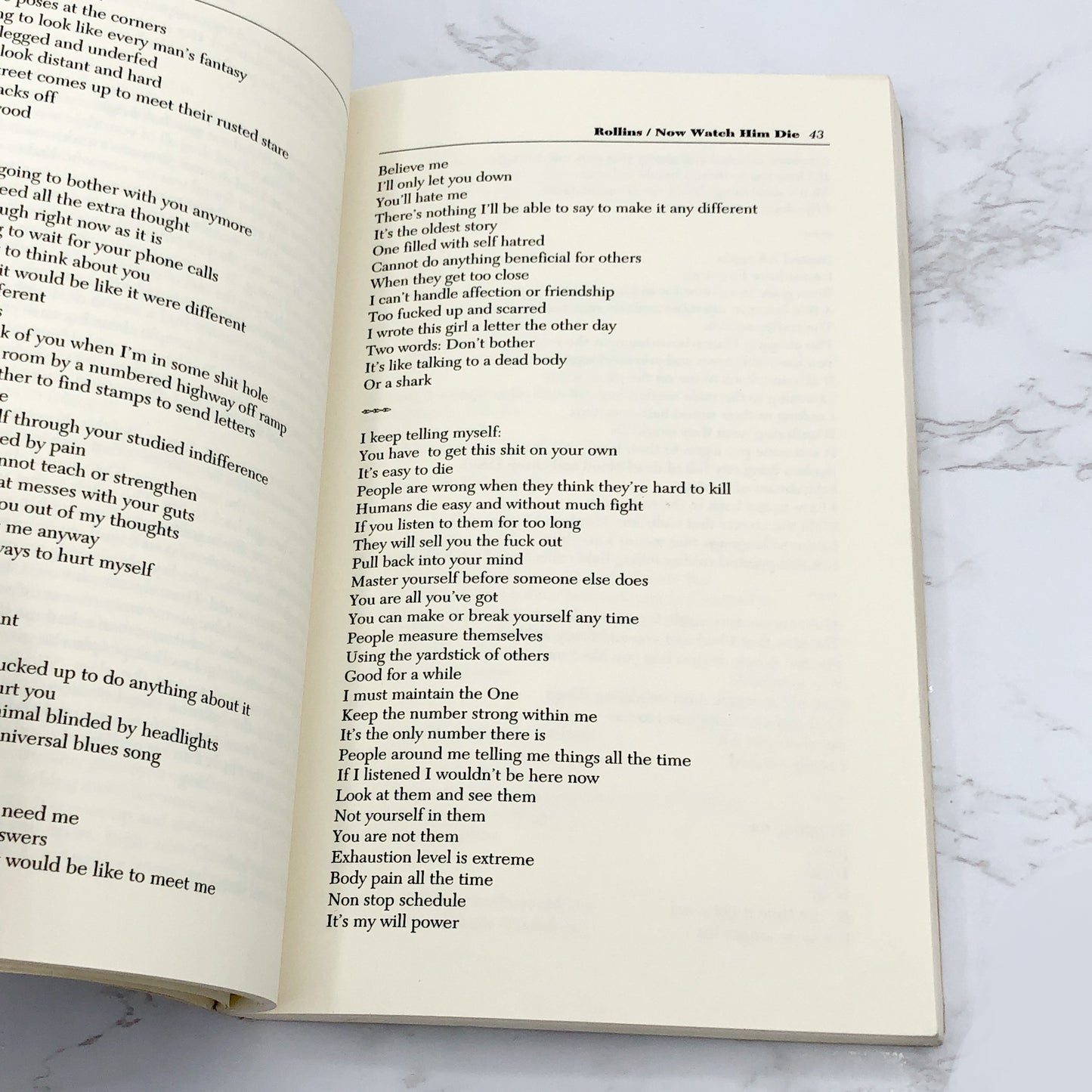 Now Watch Him Die by Henry Rollins [FIRST EDITION PAPERBACK] 1993 • 2.13.61 *condition