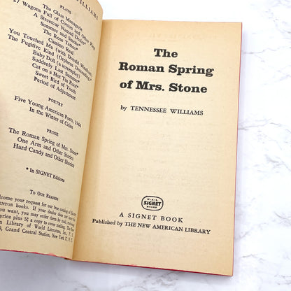 The Roman Spring of Mrs. Stone by Tennessee Williams [MOVIE TIE-IN PAPERBACK] 1961 • Signet
