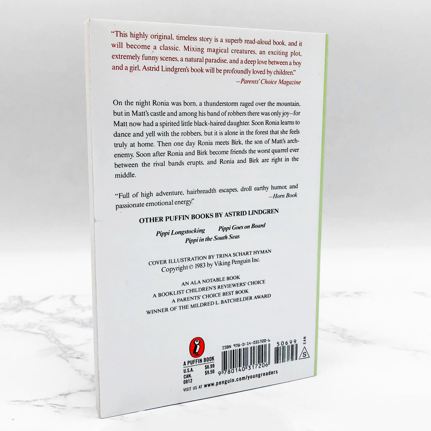 Ronia the Robber's Daughter by Astrid Lindgren [TRADE PAPERBACK] 1985 • Puffin