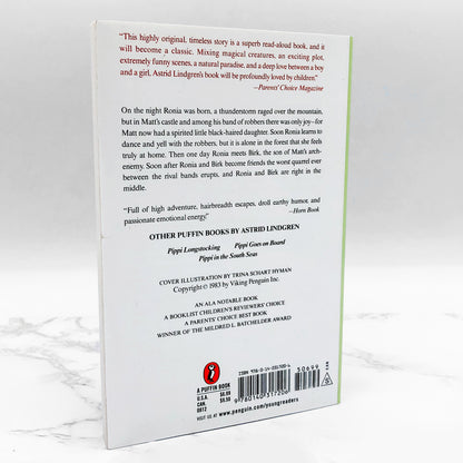 Ronia the Robber's Daughter by Astrid Lindgren [TRADE PAPERBACK] 1985 • Puffin