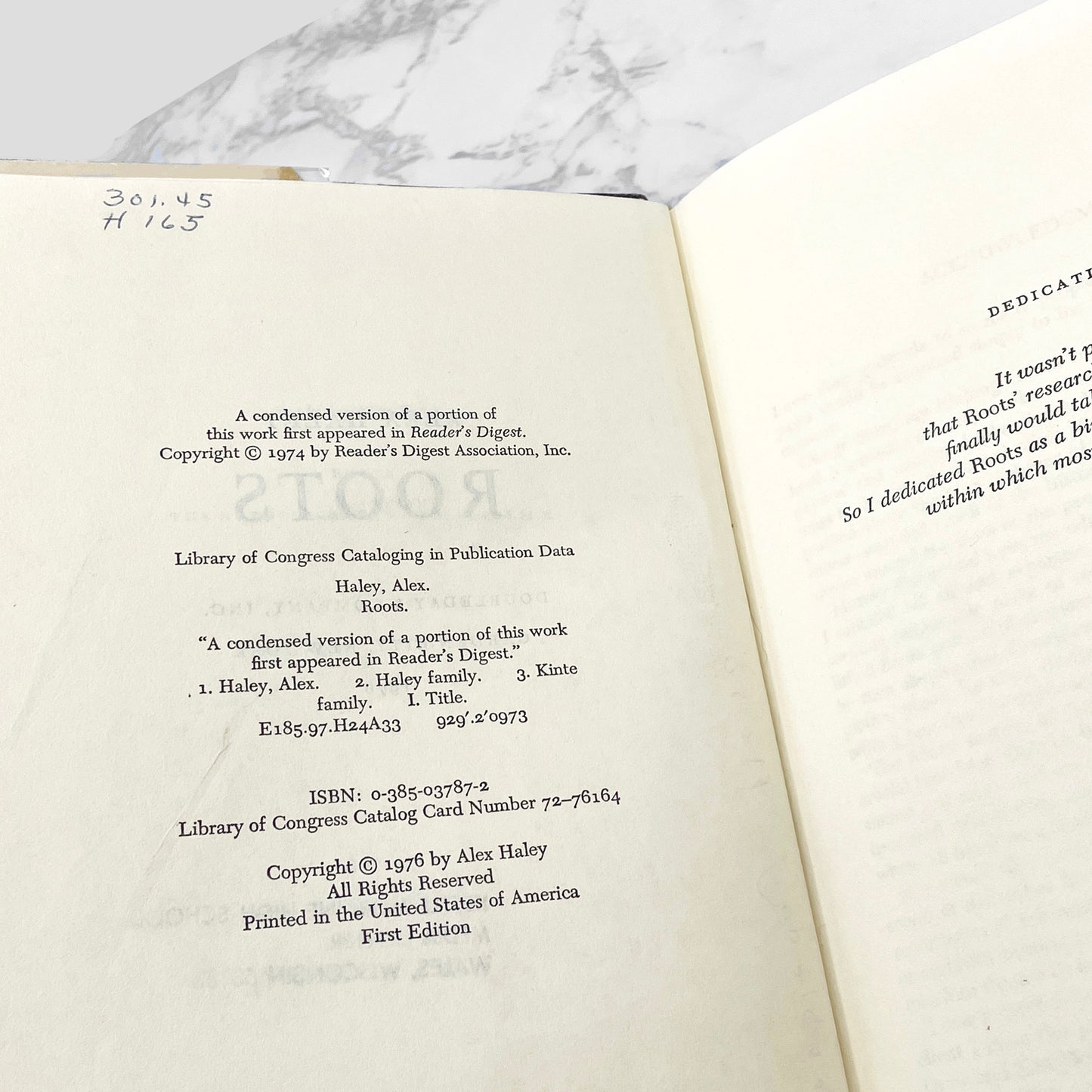 Roots: The Saga of an American Family by Alex Haley [FIRST EDITION • FIRST PRINTING] 1976 • Doubleday