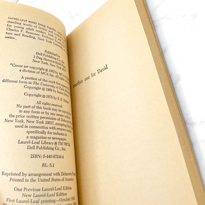 Rumble Fish by S.E. Hinton [MOVIE TIE-IN PAPERBACK] 1983 • Laurel-Leaf