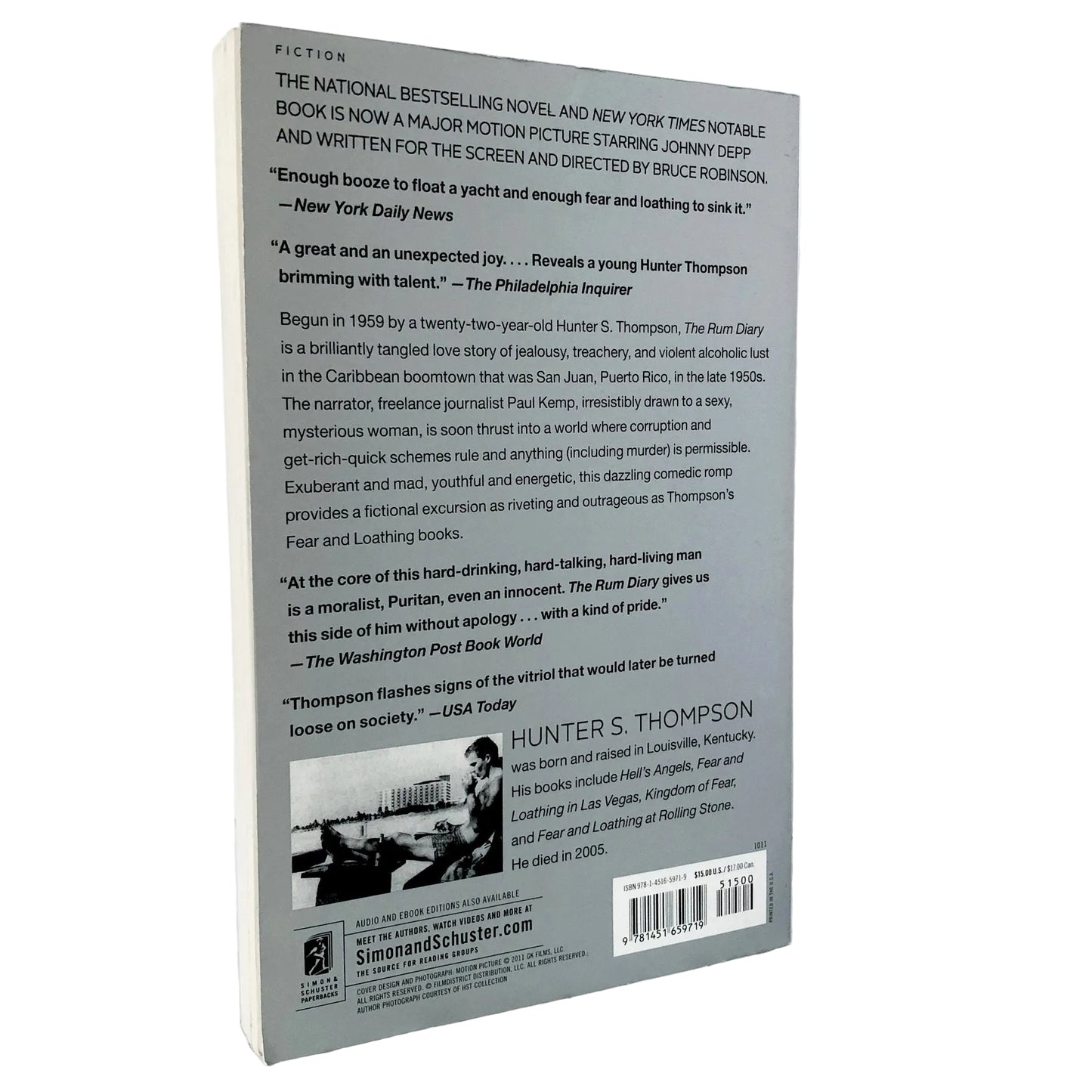 The Rum Diary by Hunter S. Thompson [TRADE PAPERBACK] 2011 • Movie Tie-in!