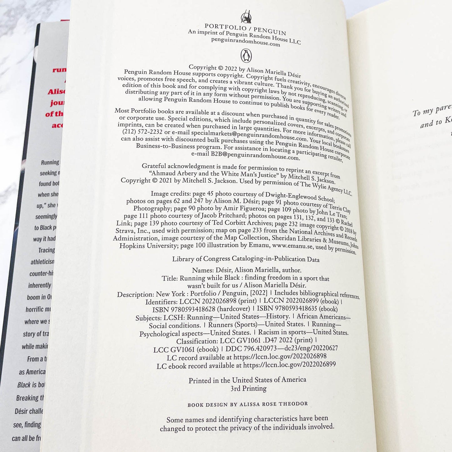 Running While Black by Alison Mariella Désir SIGNED! [FIRST EDITION] 2022 • Portfolio