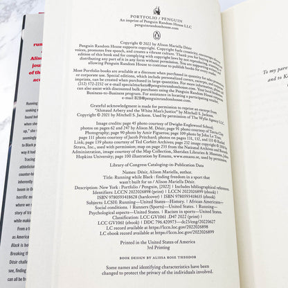 Running While Black by Alison Mariella Désir SIGNED! [FIRST EDITION] 2022 • Portfolio